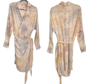 Young Fabulous & Broke Raine  Tie Dye Vintage Aesthetic Wrap Dress Size S